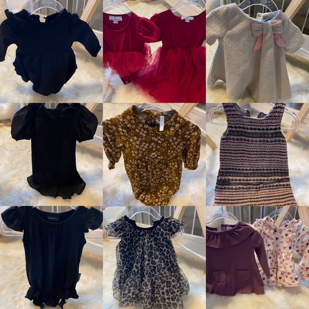 Dresses, 0/3 3/6 6/9 12 18/24 prices in description